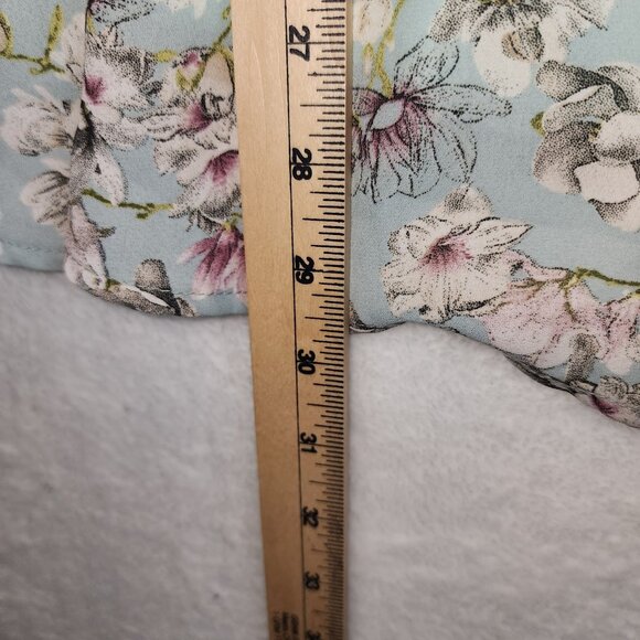 Forever 21 Dress Womens Size Large Floral Off The Shoulder Powder Blue A Line - Picture 7 of 8